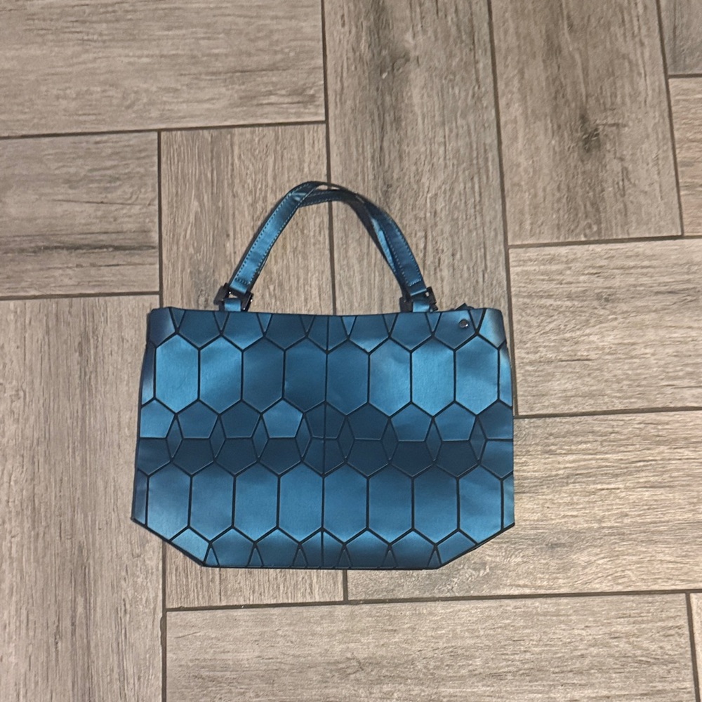 Chic Blue Hexagonal Pattern Tote Bag - image 1